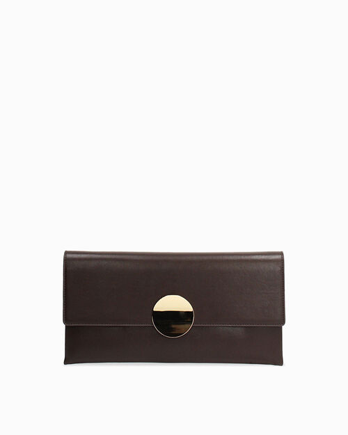 Pochette testa di moro con tracolla removibile, DK BROWN