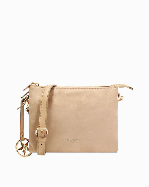 BAG POCHETTE BAG MICROFIBER BEIG, BEIGE