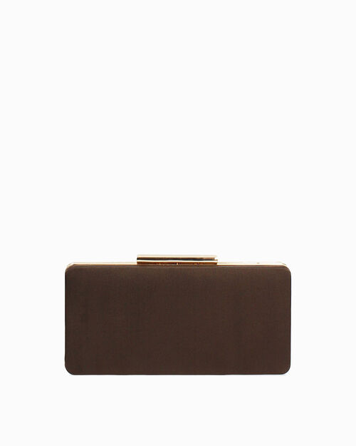Clutch testa di moro con tracolla removibile, DK BROWN
