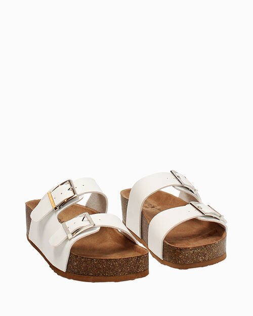Zeppe bianche tacco 4 cm, WHITE