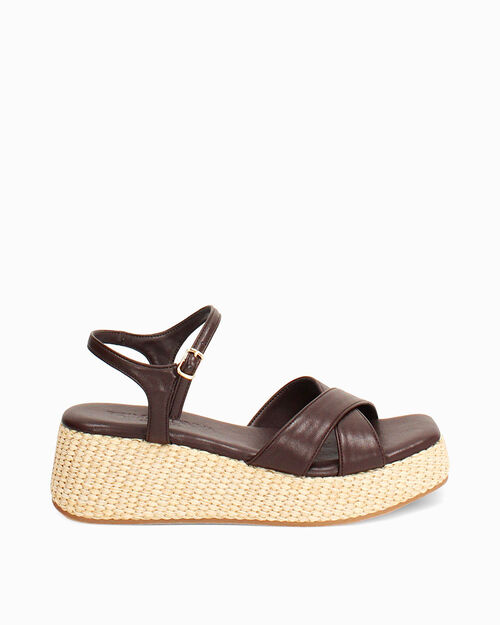 Zeppe testa di moro tacco 5,8 cm, DK BROWN