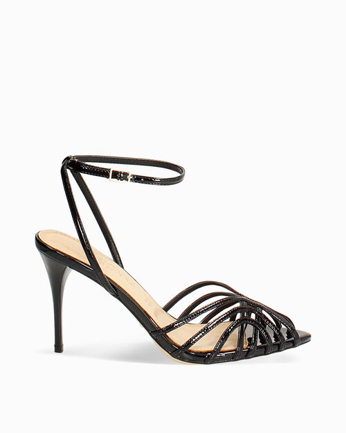 Sandali neri tacco 9 cm, BLACK