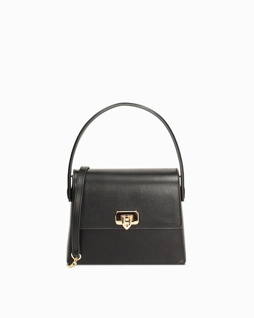 Mini bag nera con tracolla removibile, BLACK